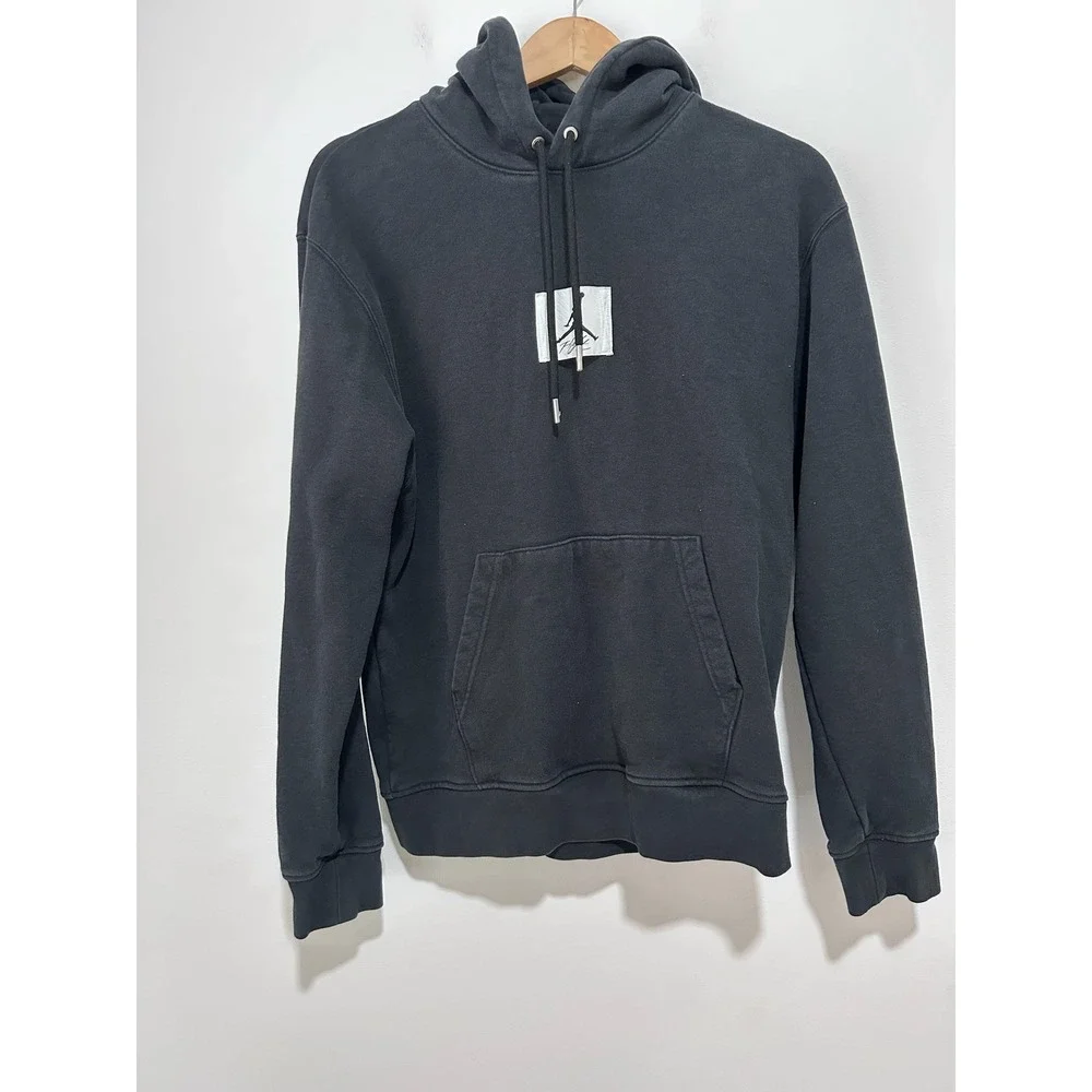 Air Jordan Flight Hoodie Mens Black Pullover Sweatshirt Jumpman Patch Mens Small